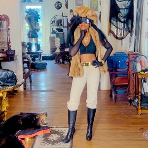 Customized Sable color mink  Fur  sleeveless Jacket , coat , Vest S/XS